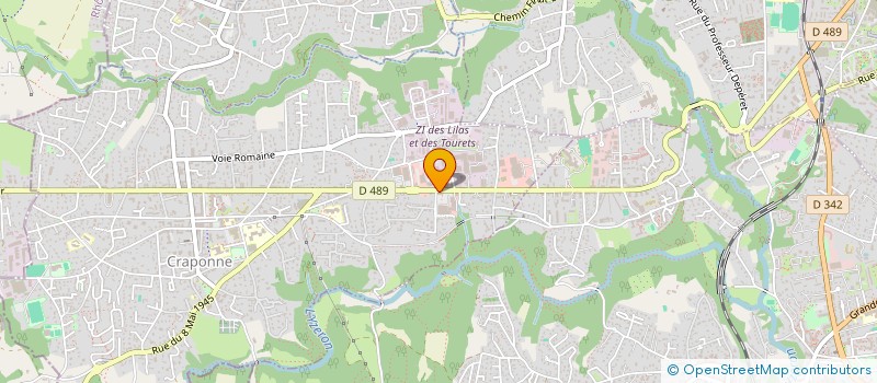 localisation de l'entreprise ROBIN COIFFURE  CRAPONNE