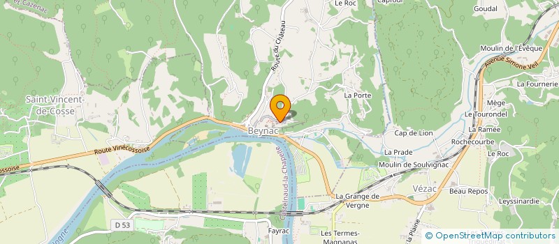 localisation de l'entreprise ROBIN ET CIE à BEYNAC-ET-CAZENAC