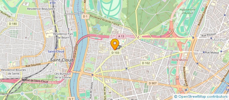 localisation de l'entreprise ROBIN ET FRERES  BOULOGNE-BILLANCOURT