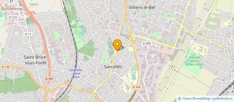 localisation de l'entreprise ROBIN EURL  SARCELLES