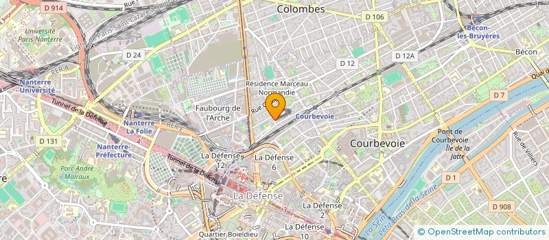 localisation de l'entreprise ROBIN LARROQUE MULTIMEDIA  COURBEVOIE
