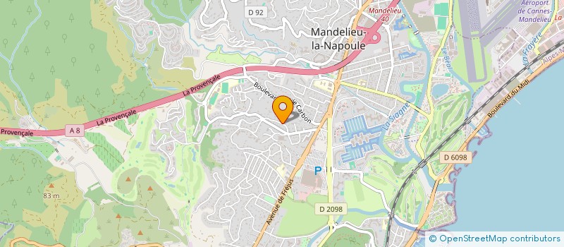 localisation de l'entreprise ROBIN MASTERS  MANDELIEU-LA-NAPOULE