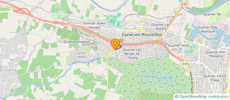 localisation de l'entreprise ROBIN PFR SITES MANAGEMENT à CANET-EN-ROUSSILLON