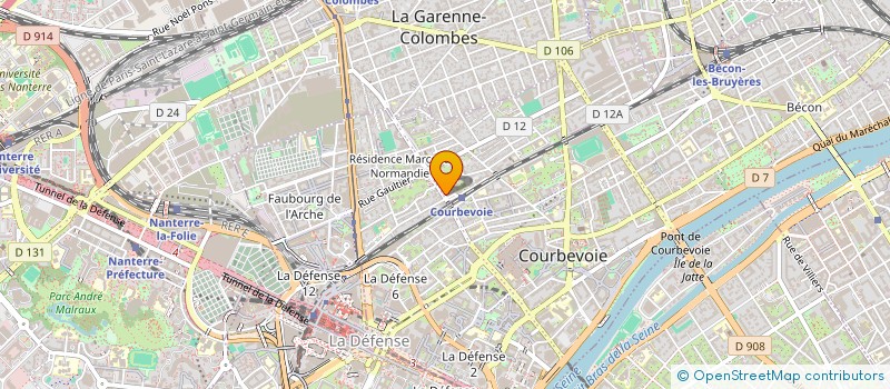 localisation de l'entreprise ROBINE à COURBEVOIE