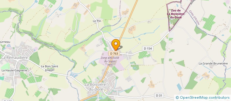 localisation de l'entreprise ROBINEAU à LA BOISSIERE-DU-DORE