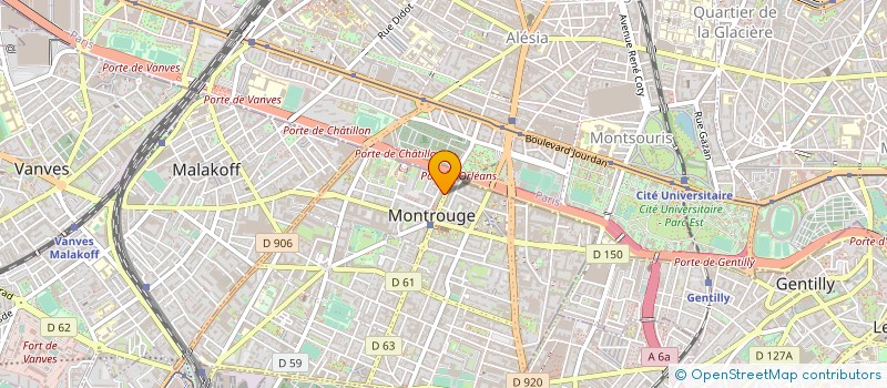 localisation de l'entreprise ROBINETTERIES SERVICES à MONTROUGE