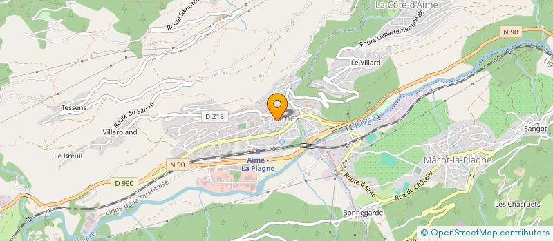 localisation de l'entreprise ROBINO SPORTS à LA PLAGNE TARENTAISE