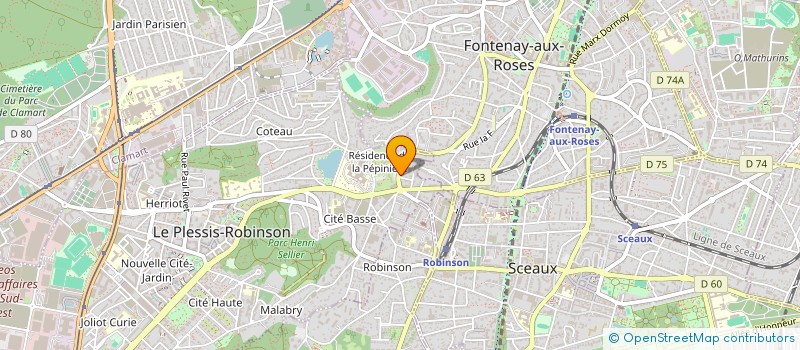 localisation de l'entreprise ROBINSON IMMOBILIER à LE PLESSIS-ROBINSON