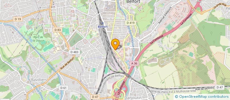 localisation de l'entreprise ROBION à BELFORT