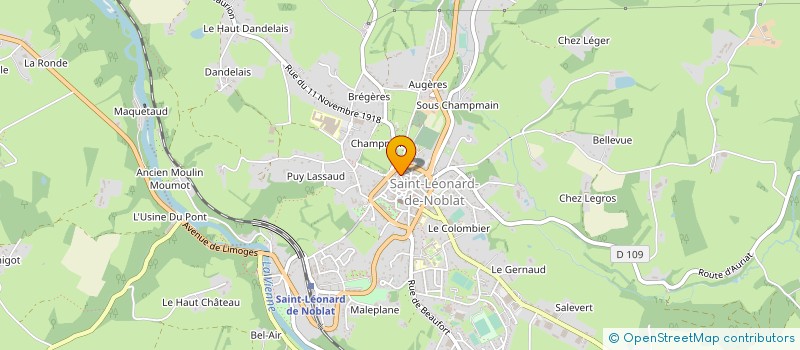 localisation de l'entreprise ROBOT FABER  SAINT-LEONARD-DE-NOBLAT