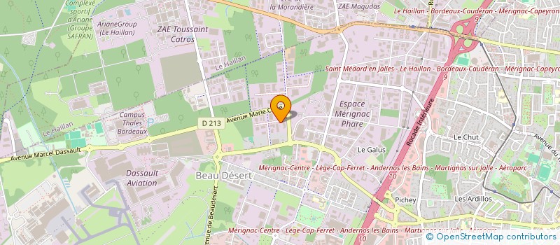 localisation de l'entreprise ROBOTICS INDUSTRY  MERIGNAC