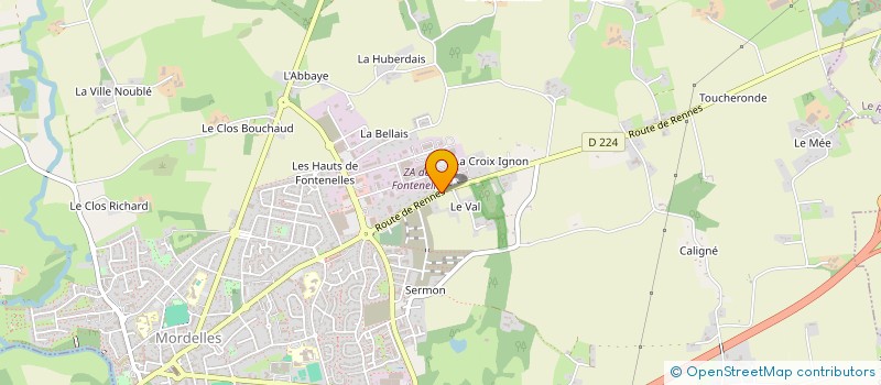localisation de l'entreprise ROBOTS ACCESS SERVICE à MORDELLES