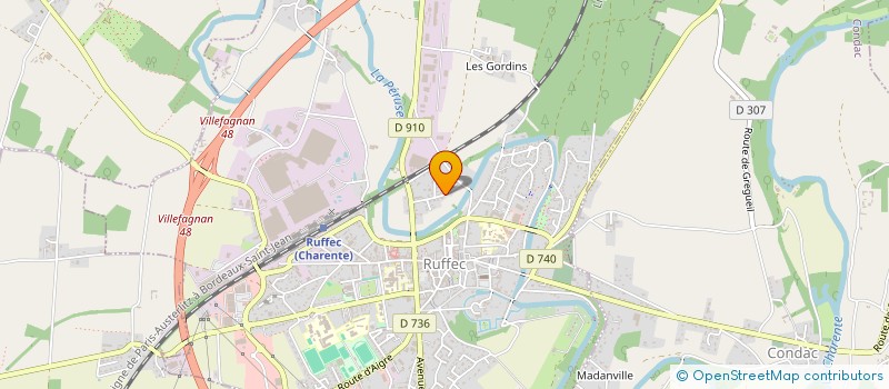 localisation de l'entreprise ROC à RUFFEC