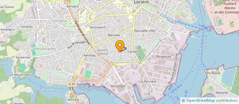 localisation de l'entreprise ROC  LORIENT