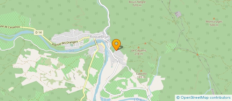 localisation de l'entreprise ROC  ROQUEBRUN