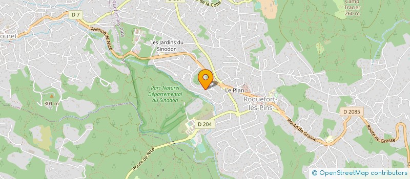 localisation de l'entreprise ROC.ANDRIEUX à ROQUEFORT-LES-PINS