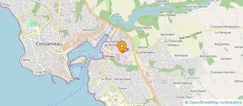 localisation de l'entreprise ROC AZUR  CONCARNEAU