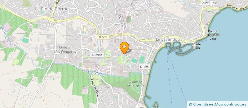 localisation de l'entreprise ROC AZUR PISCINES à LE LAVANDOU