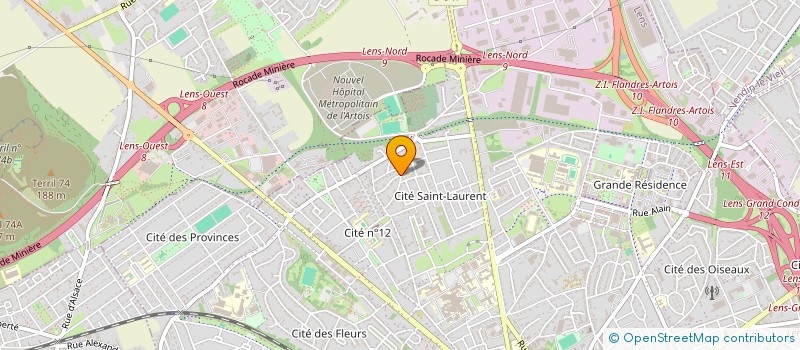 localisation de l'entreprise ROC COEUR DU 14  LENS