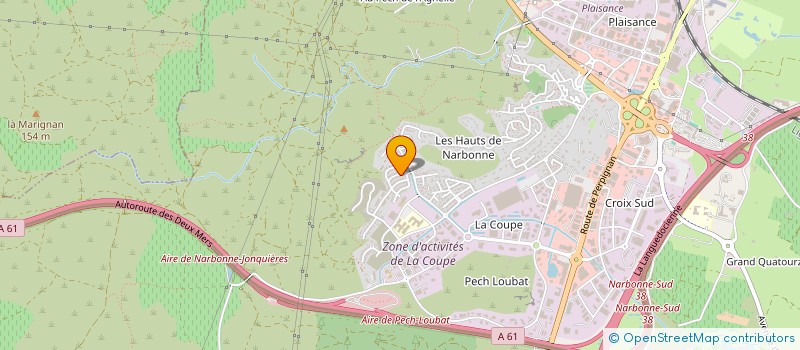 localisation de l'entreprise ROC CONSTRUCTION à NARBONNE