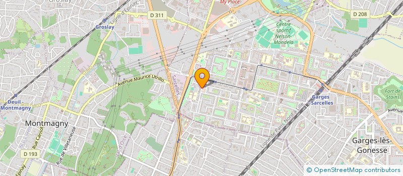 localisation de l'entreprise ROC CONSTRUCTION à SARCELLES