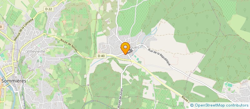 localisation de l'entreprise ROC DE L'ESCATTES  SOUVIGNARGUES