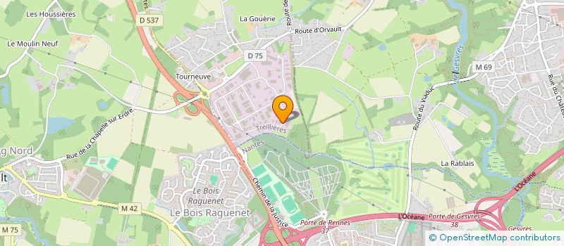 localisation de l'entreprise ROC DIFFUSION à TREILLIERES