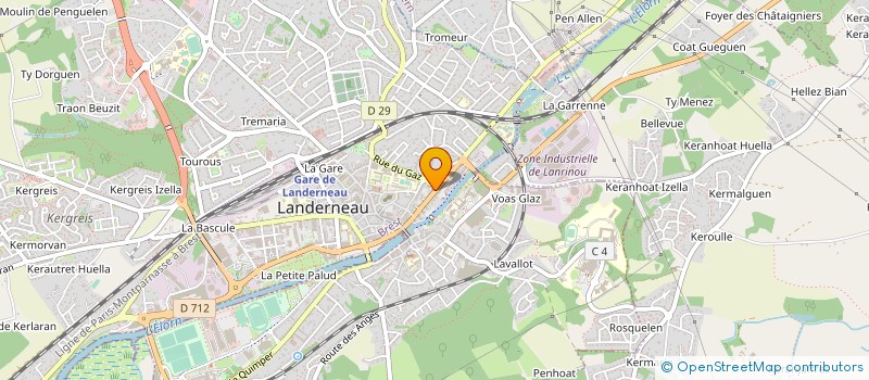 localisation de l'entreprise ROC'ELORN ESCALADE à LANDERNEAU
