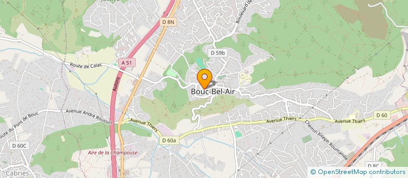 localisation de l'entreprise ROC FLEURI BBA à BOUC-BEL-AIR