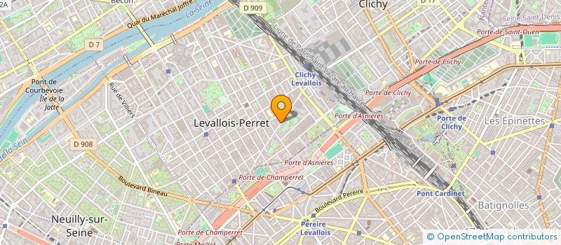 localisation de l'entreprise ROC IMMO à LEVALLOIS-PERRET