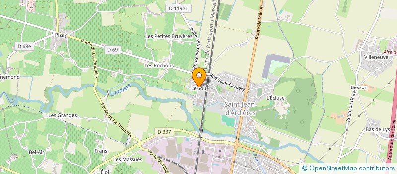 localisation de l'entreprise ROC INDUSTRIES à SAINT JEAN D'ARDIERES