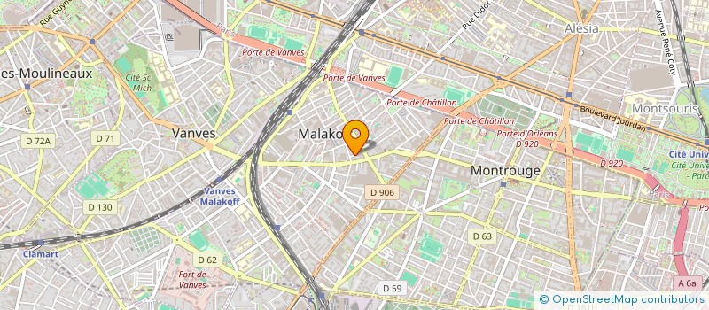 localisation de l'entreprise ROC MAITRISE D'OEUVRE à MALAKOFF