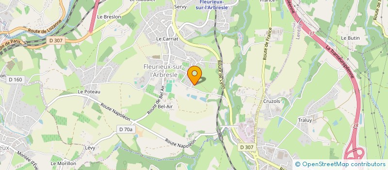 localisation de l'entreprise ROC PATRIMOINE  FLEURIEUX-SUR-L'ARBRESLE