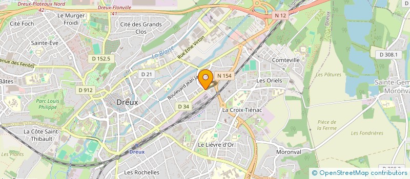 localisation de l'entreprise ROC S.A.H. à DREUX