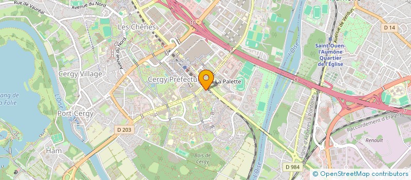 localisation de l'entreprise ROCA à CERGY
