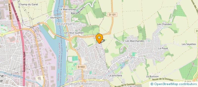 localisation de l'entreprise ROCA à JASSANS-RIOTTIER