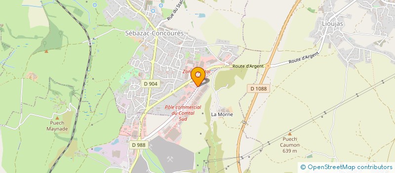 localisation de l'entreprise ROCA  SEBAZAC-CONCOURES