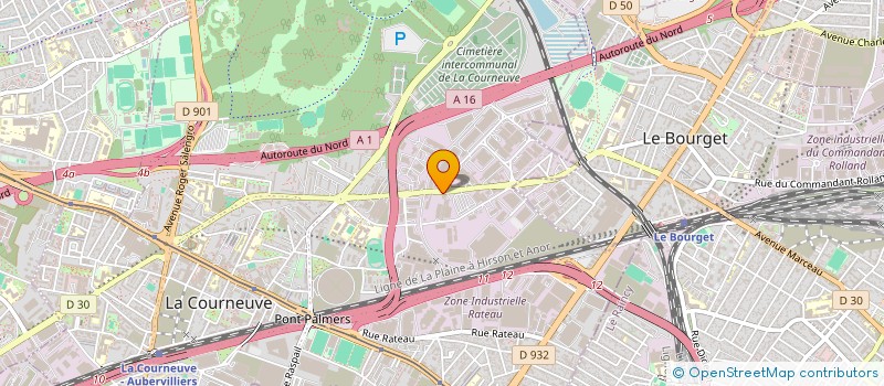 localisation de l'entreprise ROCA à LA COURNEUVE