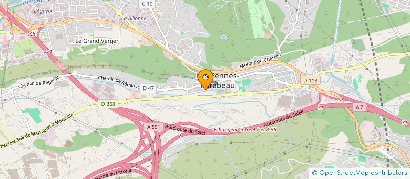 localisation de l'entreprise ROCA COSTE à LES PENNES-MIRABEAU