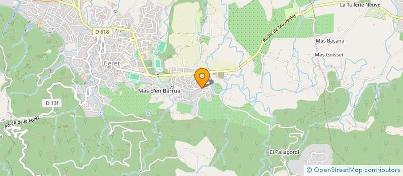 localisation de l'entreprise ROCA ENTREPRISE  CERET