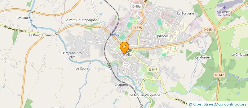 localisation de l'entreprise ROCAD à BELLAC