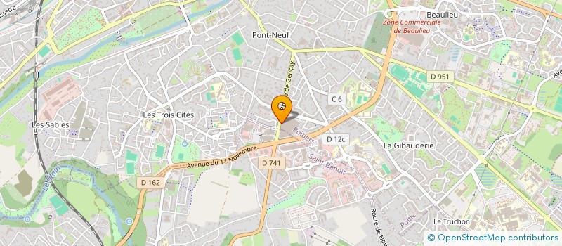 localisation de l'entreprise ROCADE DISTRIBUTION à POITIERS