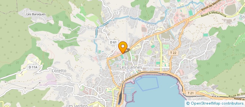 localisation de l'entreprise ROCADE DISTRIBUTION à AJACCIO