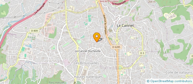 localisation de l'entreprise ROCAF à LE CANNET