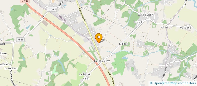 localisation de l'entreprise ROCAMETAL à TREILLIERES