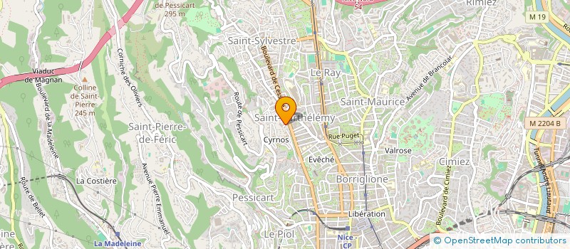 localisation de l'entreprise ROCAZUR à NICE