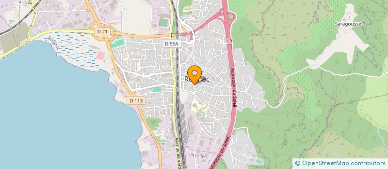 localisation de l'entreprise ROCCA PIZZA TRAITEUR  ROGNAC