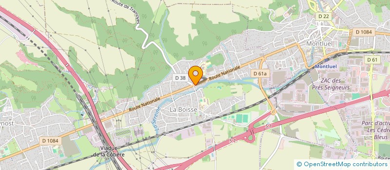 localisation de l'entreprise ROCCY à LA BOISSE