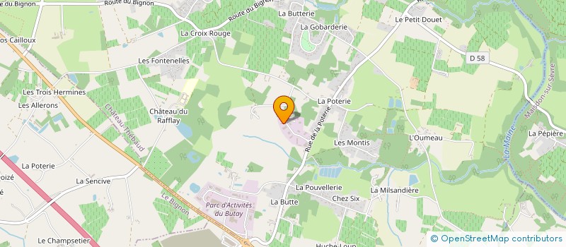 localisation de l'entreprise ROCH à CHATEAU-THEBAUD