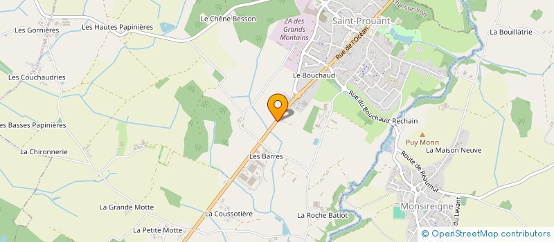 localisation de l'entreprise ROCHAIS FRERES à SAINT-PROUANT
